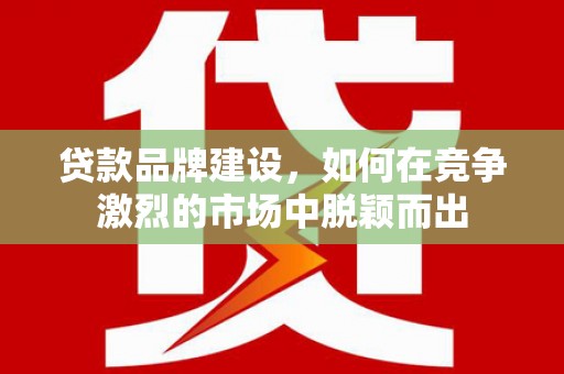 洛阳贷款品牌建设，如何在竞争激烈的市场中脱颖而出