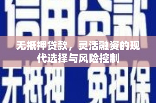 洛阳无抵押贷款，灵活融资的现代选择与风险控制