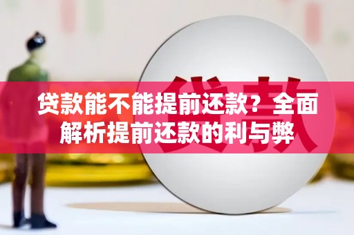 洛阳贷款能不能提前还款？全面解析提前还款的利与弊