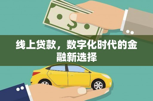 洛阳线上贷款，数字化时代的金融新选择