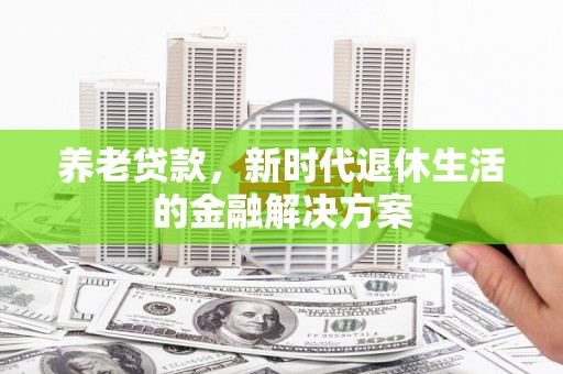 洛阳养老贷款，新时代退休生活的金融解决方案