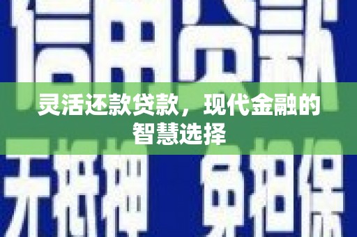 洛阳灵活还款贷款，现代金融的智慧选择