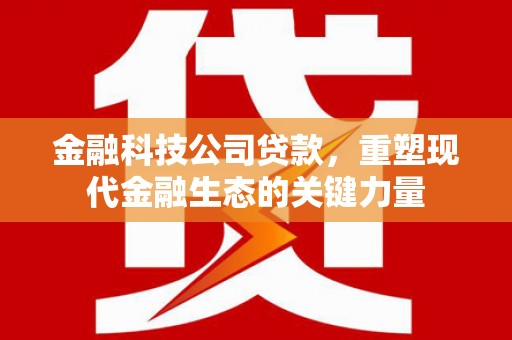 洛阳金融科技公司贷款，重塑现代金融生态的关键力量