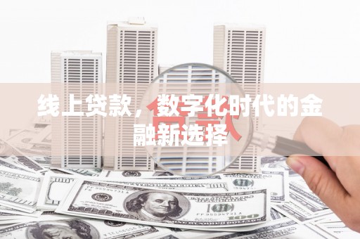 洛阳线上贷款，数字化时代的金融新选择